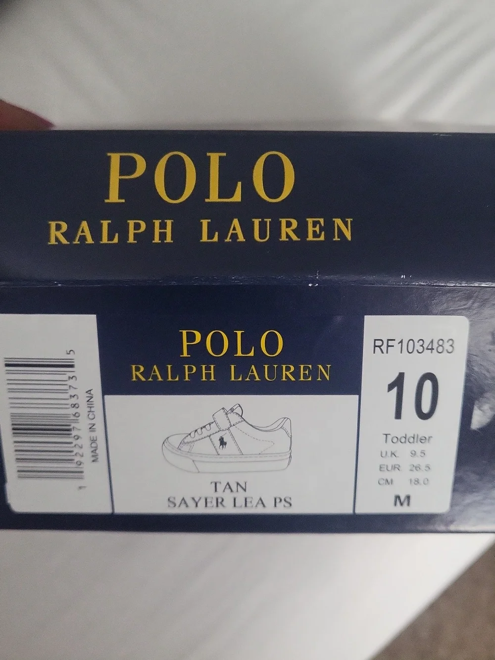 Kids Ralph Lauren Brown Leather Low-Top Sneakers with White Sole